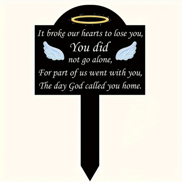 Memorial Garden Stake Supplier - Angel Wings Grave Marker