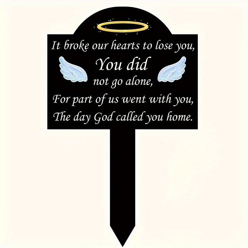 Memorial Garden Stake Supplier - Angel Wings Grave Marker
