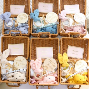 Baby Gift Set Manufacturer - OEM 7-Piece Blanket and Bunny Towel Toy Gift Set