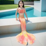 儿童美人鱼泳装供应商-厂家批发美人鱼尾泳装公主服装给女孩