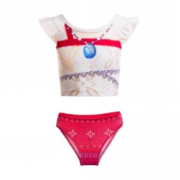 儿童泳装套装厂家-专业OEM代工派对印花公主比基尼套装用于角色扮演