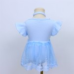 女婴连体衣供应商-厂家批发纯色无袖薄纱泡泡连体衣配发带