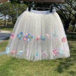 儿童芭蕾舞裙供应商-厂家批发3D蝴蝶夏季薄纱裙子