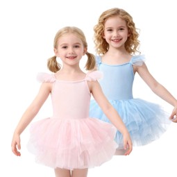 女童派对裙厂家-专业OEM代工夏季泡泡袖波点珍珠薄纱裙