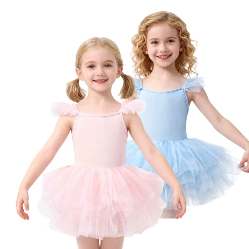 女童派对裙厂家-专业OEM代工夏季泡泡袖波点珍珠薄纱裙