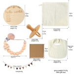 婴儿礼盒供应商-厂家批发生日彩旗围兜棉质面巾礼品套装