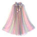 儿童斗篷厂家-专业OEM代工女童嘉年华亮片生日派对斗篷