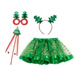 女童裙子套装厂家-专业OEM代工贝壳印花薄纱裙配发带魔杖套装