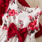 女童夏季裙工厂-批量实惠花卉飞袖棉质儿童裙