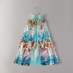 儿童公主斗篷供应商-厂家批发闪粉薄纱亮片斗篷用于万圣节圣诞