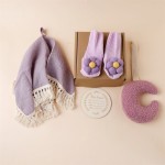 新生儿礼盒厂家-专业OEM代工5件套婴儿沐浴必备品安全毯套装