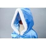 儿童公主斗篷工厂-批量雪女王艾莎冬季长款丝绒圣诞斗篷