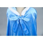 儿童公主斗篷工厂-批量雪女王艾莎冬季长款丝绒圣诞斗篷