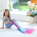 女童泳装厂家-专业OEM代工公主美人鱼尾海滩装给儿童