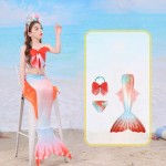 女童比基尼泳装供应商-厂家批发3件套美人鱼尾比基尼给3-10岁