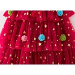 女童圣诞礼服厂家-专业OEM代工夏季蕾丝芭蕾舞裙花卉连衣裙