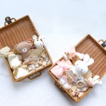 新生儿礼盒工厂-可定制手工榉木牙胶棉毯配藤编礼盒