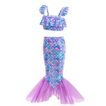 女童泳装套装供应商-厂家批发公主服装美人鱼泳装用于生日