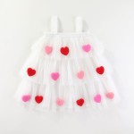 女童派对礼服厂家-专业OEM代工情人节无袖多层薄纱梦幻连衣裙