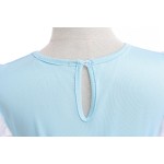 女童圣诞裙工厂-批量O领休闲纯色图案雪纺派对裙