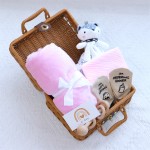 新生儿礼盒工厂-批量防滑袜子柔软法兰绒毯子礼品套装