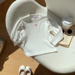 婴儿T恤供应商-厂家批发糖果色棉质荷叶边袖纯色衬衫