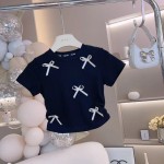 儿童运动服供应商-厂家批发可定制Logo棉质纯色T恤短裤套装