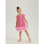 儿童圣诞礼服供应商-厂家批发亮片荷叶边蕾丝派对连衣裙