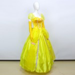 女童公主裙厂家-专业OEM代工长袖毛领艾莎派对梦幻裙