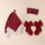 新生儿礼盒厂家-专业OEM代工5件套婴儿沐浴必备品安全毯套装