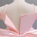 女婴连衣裙供应商-厂家批发高品质花卉刺绣裙配发带