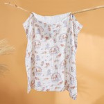 婴儿毛巾生产厂家-纯棉棉纱印花连帽毛巾