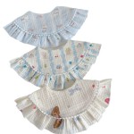 婴儿口水巾工厂-夏季纱软蕾丝360度围嘴