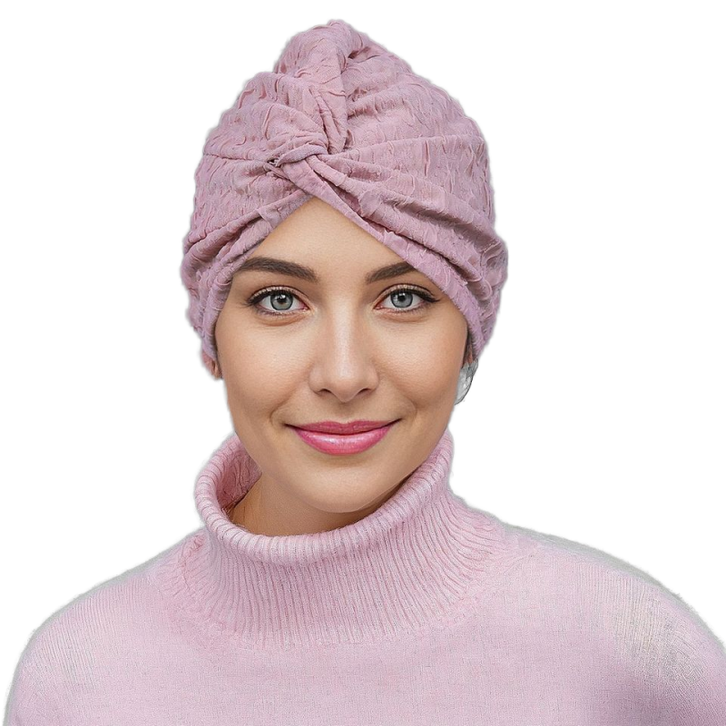 头巾帽生产厂家-复古纯色交叉前额头巾