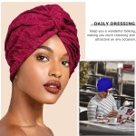 头巾帽生产厂家-复古纯色交叉前额头巾