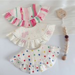 婴儿口水巾工厂-夏季纱软蕾丝360度围嘴