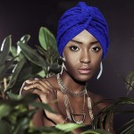 头巾帽生产厂家-复古纯色交叉前额头巾