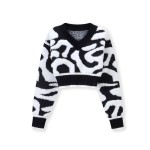 冬季背心上衣工厂-撞色V领扣高腰