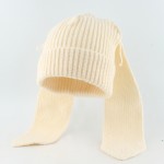 兔子耳针织帽供应商-纯色冬季针织帽