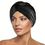 女士头带供应商-纯色天鹅绒扭转头巾帽