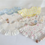 婴儿口水巾工厂-夏季纱软蕾丝360度围嘴