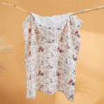 婴儿毛巾生产厂家-纯棉棉纱印花连帽毛巾