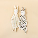 棉纱婴儿围嘴生产厂家-纯棉兔子设计围嘴