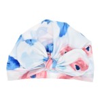 花朵婴儿帽生产厂家-棉质印花新生儿头巾