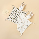 棉纱婴儿围嘴生产厂家-纯棉兔子设计围嘴