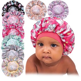 Satin Sleeping Cap Supplier - Floral Print Hair Protection Shower Cap