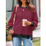 女士连帽衫供应商-华夫格针织长袖圆领