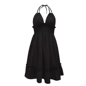 Beach Dress Supplier - Deep V-strap Sexy Young Girl Dress