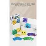 变脸拼图生产厂家-木质积木表情游戏