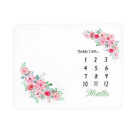 成长里程碑毯供应商-可定制新生儿绒毯